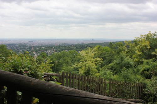 The view from Häuserl am Stoan, on of the Gasthäuser along the hiking paths around Vienna