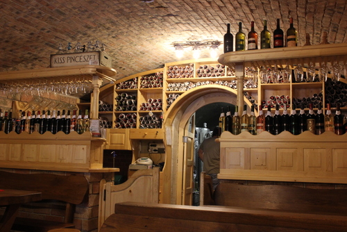 A more modern wine cave in Eger.